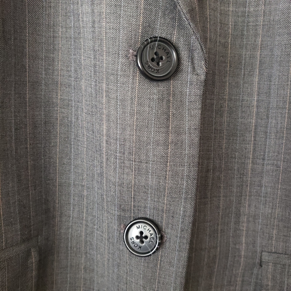 Michael Mk Wool Blend Gray Button Front Blazer 16 - image 6